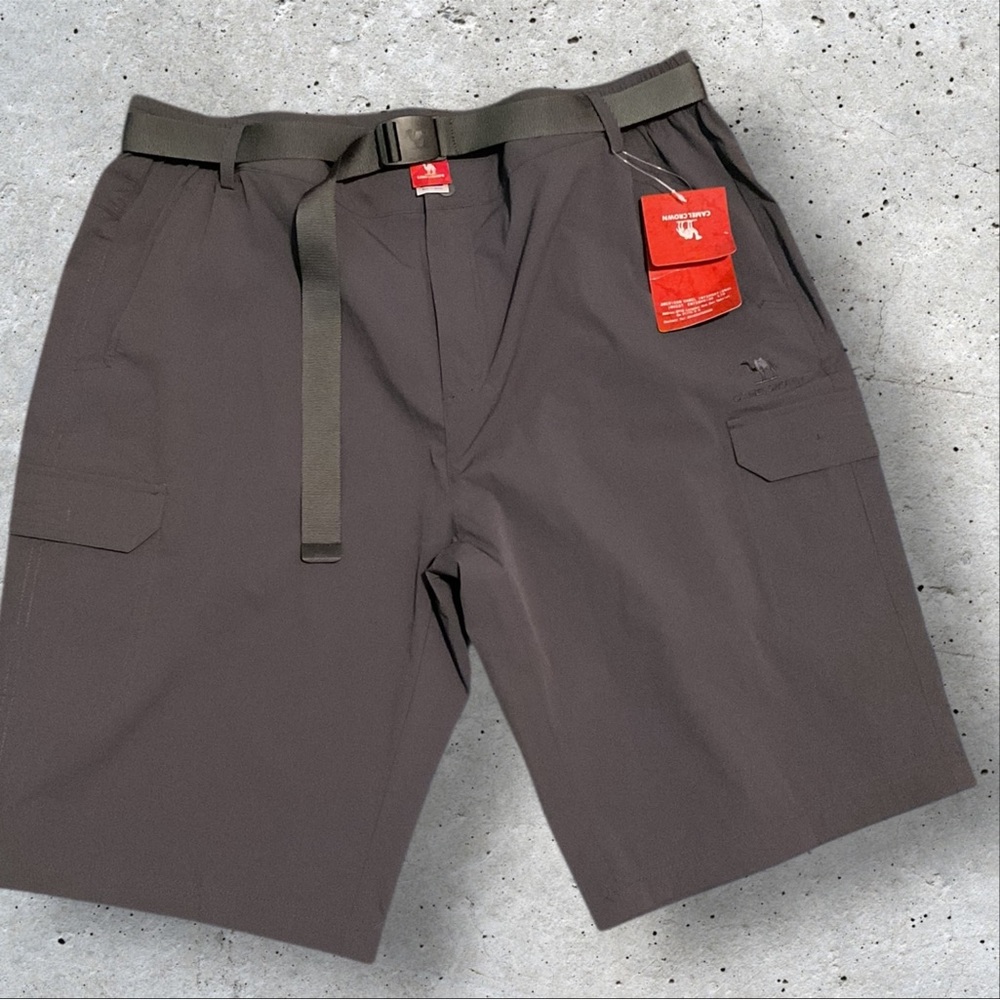 NWT Camel Crown Greyish Hiking Cargo Shorts